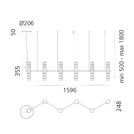 Artemide - Zephyr Linear Bronzo